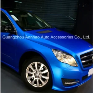 Car Sticker for Changing Cars Body Color Blue Brushed Matte Chrome