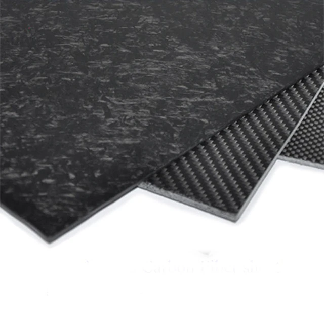 High strength glossy matte lightweight twill plain forged carbon fiber sheet