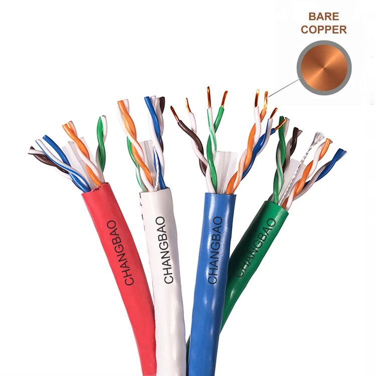Changbao pass Test 23awg  ethernet cable cat 6 with RJ45  UTP Cat6  lan networking cable manufacturers