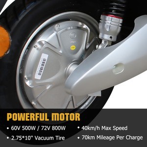 Cheap High Speed Electric Scooter 60V 500W Electric Motorcycle With Disc Brake for Sale