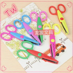 Cheap Household Hand Tools wholesale different kinds of children eco-friendly colorful paper scissors with with Plastic Handle