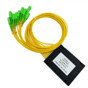 Cheap mini steel tube type 1 * 32 SC APC connector plc optical fiber splitter