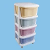 Cheap price Eco-friendly plastic storage cabinet for children with wheels