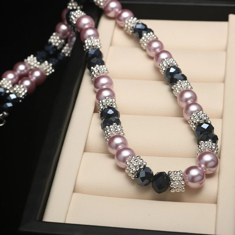 Cheap shell pearl necklace Deep sea shell pearl necklace Wedding pearl necklace set