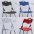 Import Cheap Walmart Resin Plastic Metal White Outdoor Folding Chair with Writing Pad for Sale from China