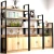 Import cheap wood melamine bookcases bookshelves with ladder from China
