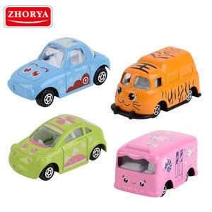 Children fancy touring car pull back diecast recreational vehicle toys