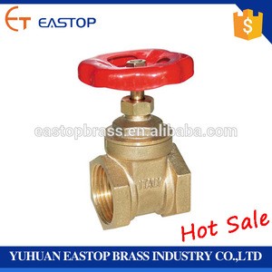 China Supplier Straight Top Compression Equal Female Thread 3/4 Inch Water Brass Stop Gate Valve With Steel Handwheel