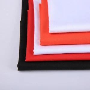 Chinese manufacture factory tc peach micro twill cotton spandex solid fleece tc fabric polyester indonesia for garments