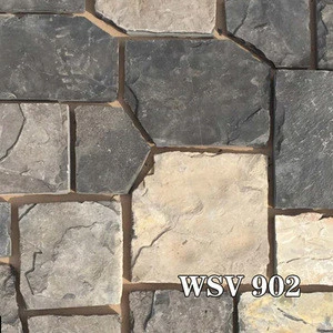 Chinese Natural limestone Black cladding Culture stone veneer for wall decoration WLSV902