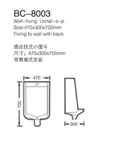 Chinese supply Sanitary ware bathroom floor stand urinal bc-8003
