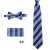 Import Classic Bowtie Blue Stripe Jacquard Microfiber Self Tied Bow Ties for Kids and Children from China