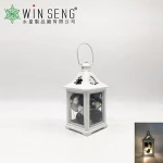 classic white christmas decorative ceramic hurricane candle holder lanterns