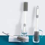 Cleaning Brush of Bathroom Tools Kit Set Customized Household Kitchen Dish Cup Pot Bottle TPR Silicone Plastic Hand