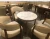 Import Coffee round dining marble table top for restaurant from China