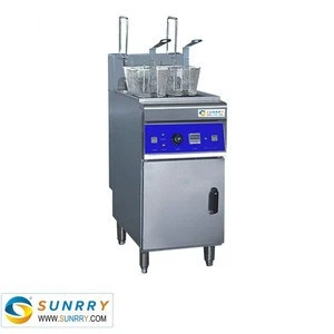 Commercial automatic deep fryer 2 baskets with auto lift function 28 liters automatic chip fried chicken meat (SY-TF26F SUNRRY)