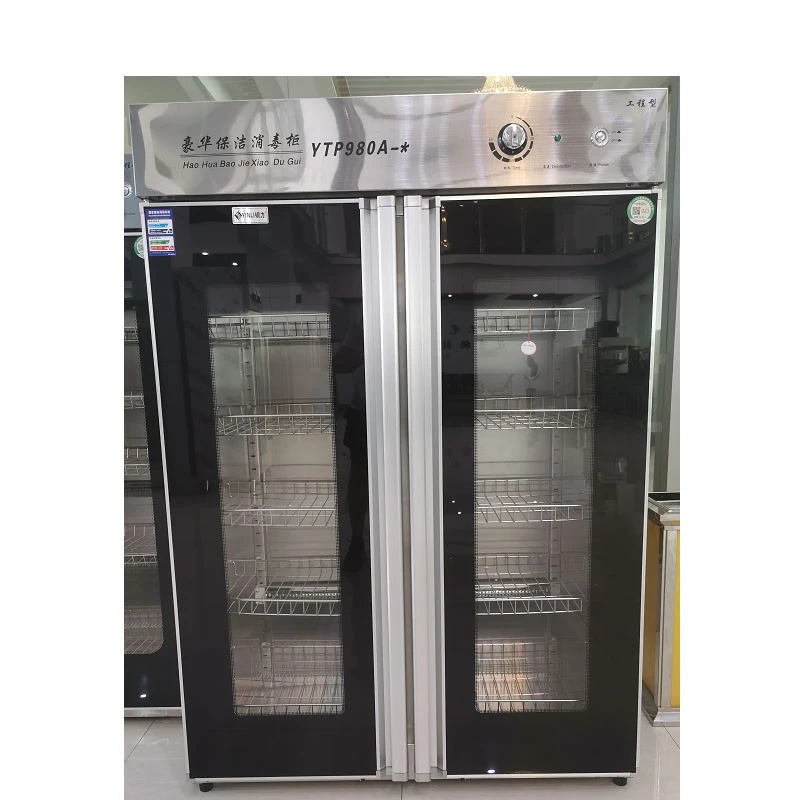 Commercial Freestanding Single Door Stainless Steel Kitchen Hotel Tableware Disinfection Sterilization Cabinet with Ce Approved