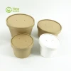 Compostable 32 oz PLA disposable kraft paper salad bowl