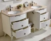 Contemporary America white bathroom vanity double basin hotel bathroom furniture
