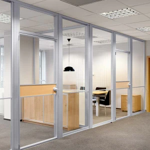 Contemporary office partition wall customization soundproof aluminium frame office partition wall with glass