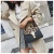 Import contrast color leather women messenger shoulder bag from China