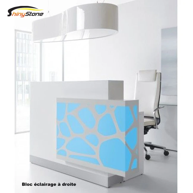 Cool scar design artificial marble front desk counter