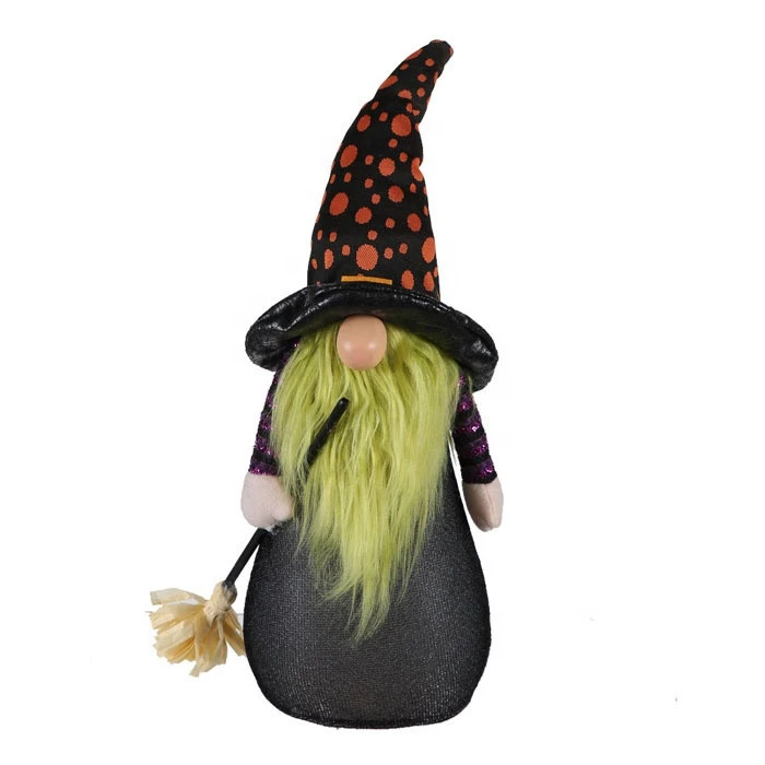 COPYRIGHT halloween plush tabletop 14 inch  decoration santa gnomes tomte with multicolor lighting blink
