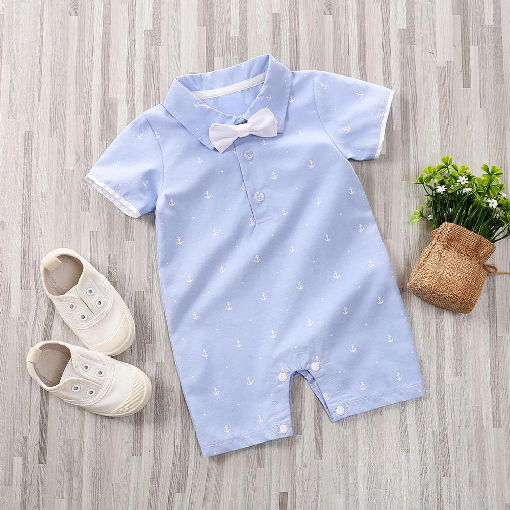 Cotton New Born Baby Romper 2020 Summer 0-3 Months Short Sleeve 100% Cotton Clothes Rompers Baby Boys Knitted Fabric 3-5 Days