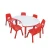 Import Crescent shape Kids dinning table, kids study table for Kindergarten adjustable height table for sale from China