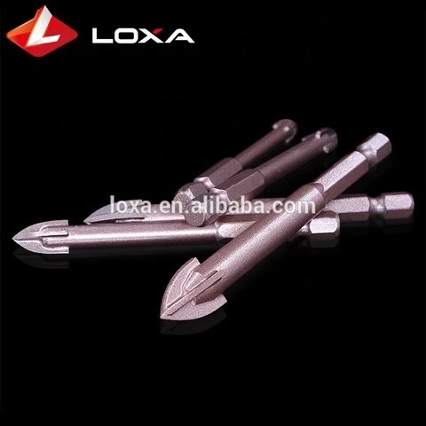 Cross Head Glass Tile Drill Bits With Hex Shank For Glass Ceramic Tile Drilling