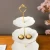 custom 3 tier ceramic wedding dessert fruit snack cupcake cake stand for tea party serving platter