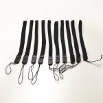 Custom cheap black short tubular cellphone hand wrist straps lanyard for camera, flashlight, USB, VR controller, GOPRO,bottle