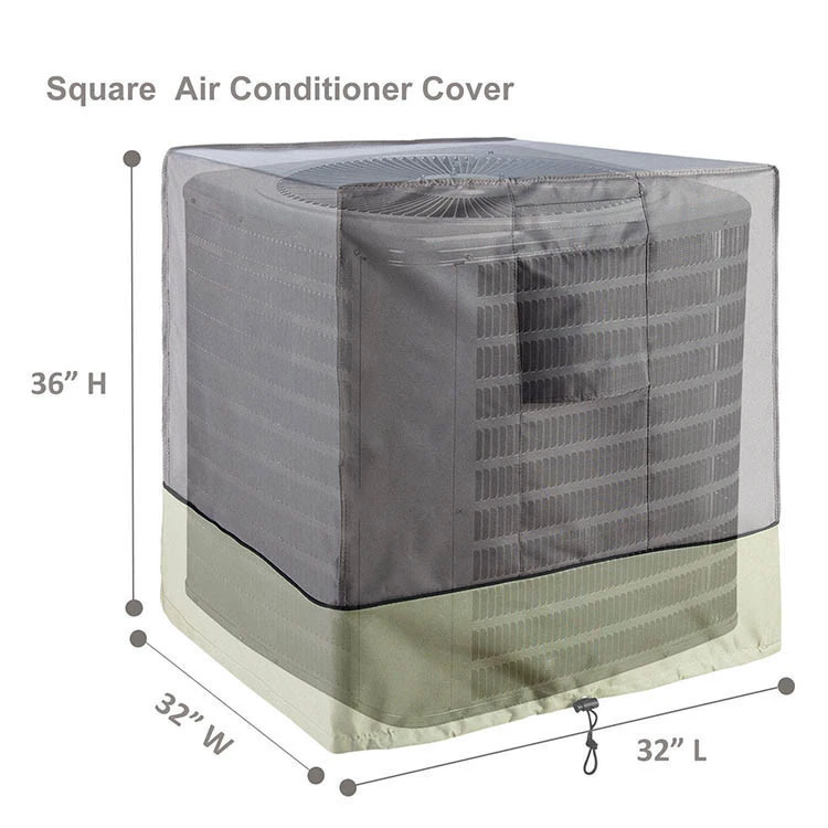 Custom diy heavy duty 600D polyester waterproof outdoor air conditioner covers for Outside Units AC cover fabric design