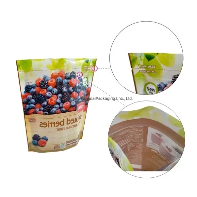 Custom Food Grade Snack Food Blueberries Packaging Bag with Aluminum Foil