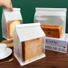 Custom Kraft Paper Bread Stand-up Pouch with Clear Window Self-Sealing Curling Wire Moisture-Proof Baking Bag for Food Storage