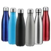 Custom logo 17oz leakproof double wall vacuum insulated travel thermal flask cola shape stainless steel water bottle