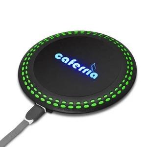 Custom luminous LOGO 2A 10W universal wireless mobile phone charger fast wireless charger