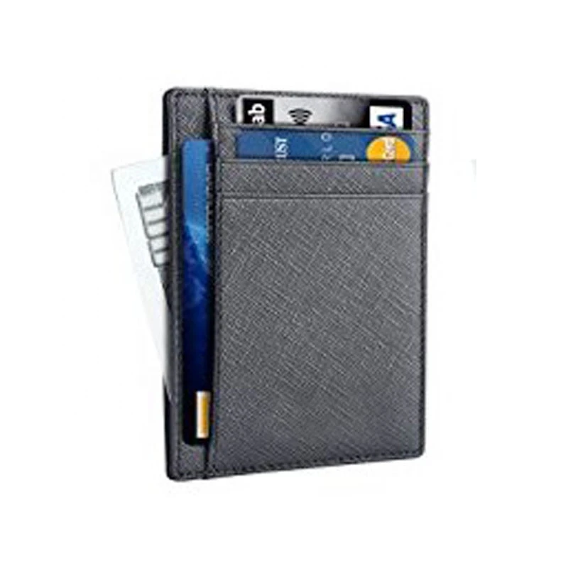 Custom OEM/ODM slim rfid wallets men mini purse PU leather credit card holder wallet
