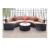 Custom Outdoor PE Rattan Wicker Garden Furniture Leisure Modern Curved Sectional Round Rattan Furniture Sofa