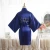 Import Custom Rose Rhinestones Women Kimono Wedding Bride Bridesmaid Robes sexy silk nightgown Royal blue from China