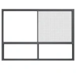 Customizable Size Slim Heat Insulation Function Double Glazed Aluminium Sections Sliding Window Frame