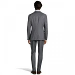 Customized Cashmere fabric Mens Grey Plaid Suit Wedding Suit (SUIT52029)