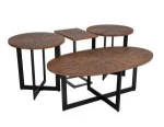 Customized hotel restaurant large round table cafe casual solid wood household round dining table