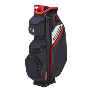 Customized logo High quality canvas full divider way top Black Golf staff bag golf cart bags with tee packing part