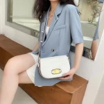 Customized logo sling bag crossbody cow leather shoulder bag genuine cow leather bags
