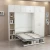Import Customized Melamine White Murphy Bed with Sofa, Modern Vertical Wall Bed from China