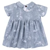 Customized Newborn Baby Summer Dress 7 Month Baby Girl Dresses Cotton Bamboo Print Modern Baby Dress