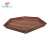 Import Customized Wood Grain Plate Hexagon Plastic Snack Serving Tray from China