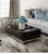 Import CX02  Black high gloss coffee table with gold leg modern living room furniture from China