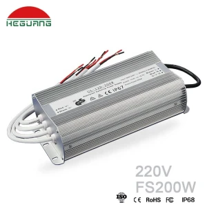 DC12V 200W swimming pool light led waterproof power supply